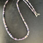 Navajo Sugilite Tube Heishi Necklace | Sterling Silver | 20" | Authentic Native American Handmade | 14517