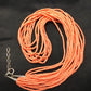 Native American Pink Coral Navajo Necklace | Sterling Silver | 10 Strand | 4388