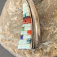 Navajo White Opal Coral Corn Inlay Pendant | Sterling Silver | Authentic Native American Handmade | 1172