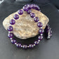 Navajo Purple Amethyst Necklace | 10mm Sterling Silver | 21" | Authentic Native American Handmade | 14313