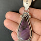 Navajo Purple Sugilite Pendant with Pearls | Sterling Silver Necklace | Authentic Native American Handmade | 4928