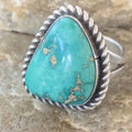Navajo Green Sonoran Gold Turquoise Ring | Sterling Silver | Sz 6 | 10365