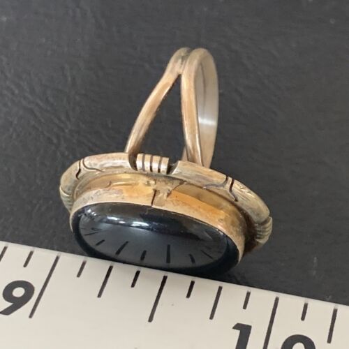 Navajo Black Onyx Ring | Sterling Silver | Sz 10 | Authentic Native American Handmade | 11953