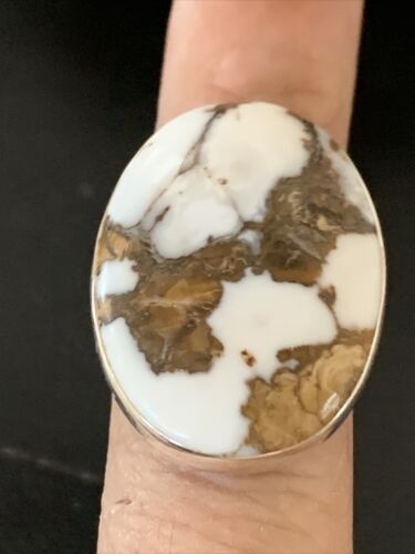 Navajo Wild Horse Turquoise Ring | Sz 8.5 | Sterling Silver | Authentic Native American Handmade | 10492