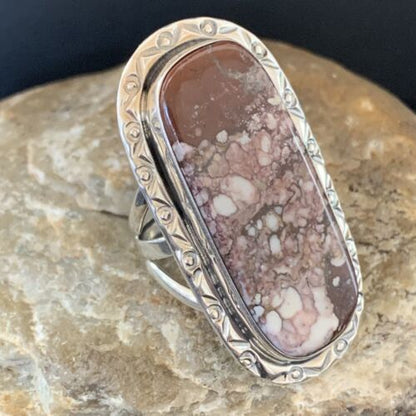 Southwestern Navajo Wild Horse Turquoise Ring | Sterling Silver | Sz 9.5 | 1870