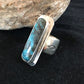 Native American Navajo Handmade Blue Turquoise Ring | Sterling Silver | Sz 8