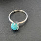 Navajo Blue Turquoise Ring | Sterling Silver | Sz 7 | Authentic Native American Handmade | 10769