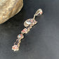 Zuni Kachina Coral Mother of Pearl Onyx Inlay Pin Pendant | Sterling Silver | 4.20" | 13688