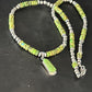 Navajo Green Turquoise Necklace Pendant | Sterling Silver | 22" | Authentic Native American Handmade | 14605