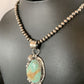 Men's Navajo Blue Dry Creek Turquoise Pendant Necklace | Sterling Silver | 12972