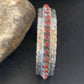 Zuni Red Coral Cuff Bracelet | Sterling Silver | Authentic Native American Handmade | 14179