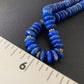 Men's Blue Lapis Bead Necklace | 8mm Liquid Silver Heishi | Sterling Silver | 24" | 12775