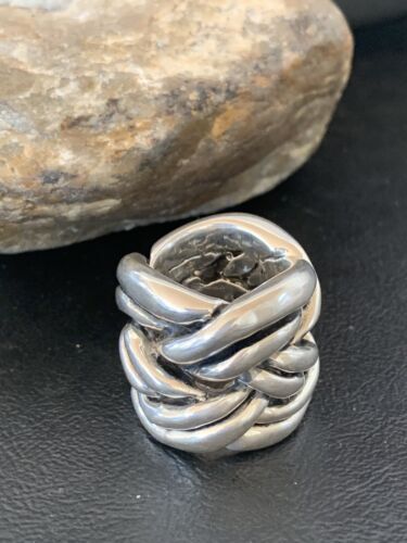 Navajo Men's Band Ring | Sterling Silver | Sz 7 | Authentic Native American Handmade | 14040