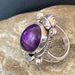Native American Navajo Purple Sugilite Ring | Sterling Silver | Sz 10.5 | 10446