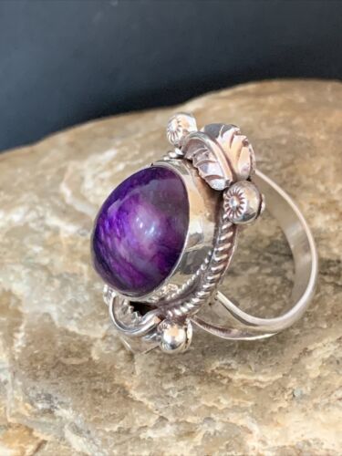 Native American Navajo Purple Sugilite Ring | Sterling Silver | Sz 10.5 | 10446 - Masha USA