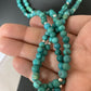 Navajo Sterling Heishi Blue Green Turquoise Bead Necklace Pendant | Authentic Native American Handmade | 02024
