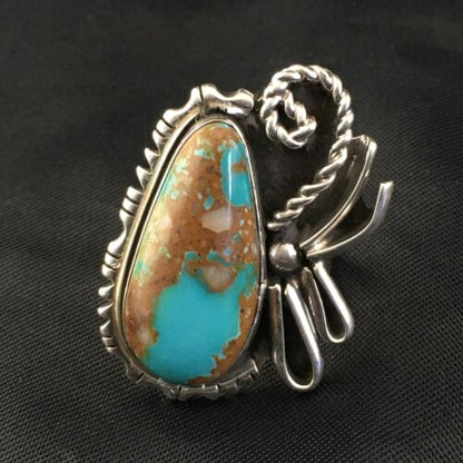 Native American Women's Navajo Royston Turquoise Ring | Sterling Silver | Sz 8.75 | 10184
