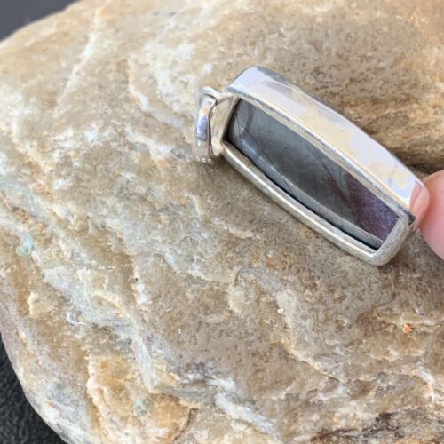 Navajo Purple Sugilite Pendant | Sterling Silver Pearls | 1.50" | Authentic Native American Handmade | 10931