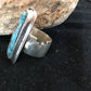 Native American Navajo Handmade Blue Turquoise Ring | Sterling Silver | Sz 8