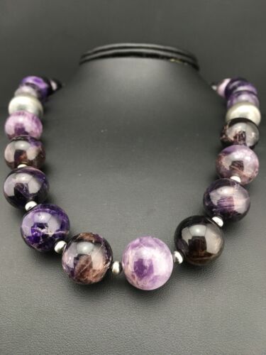 Navajo Purple Amethyst Necklace | Sterling Silver | Native American Handmade | 19" | 1281