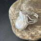 Women's White Baroque Pearl Adjustable Ring | Sterling Silver | Sz 7.5 | 14263