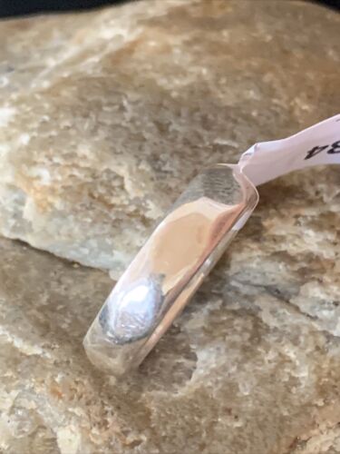 Navajo Women's White Sterling Silver Ring | Sz 7 | Authentic Native American Handmade | 1734