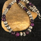 Navajo Men's Purple Sugilite Necklace | Sterling Silver | 22" | Authentic Native American Handmade | 8532