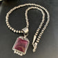 Navajo Purple Spiny Necklace Pendant | Sterling Silver | Authentic Native American Handmade | 13625