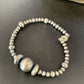 Southwestern Navajo Pearls Bead Bracelet | Sterling Silver | 8" | Authentic Native American Handmade | 14187