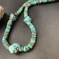 Chunky Men's Navajo Spiderweb Turquoise Heishi Sterling Necklace | 21" | 124506