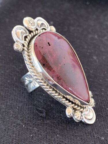 Southwestern Women's Sterling Silver Purple Spiny Oyster Ring | Sz 7 | 00429