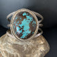 Native American Navajo Blue Turquoise Cuff Bracelet | Sterling Silver | Authentic Handmade | 14115