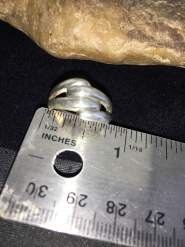 Native American Navajo Women's Swirl Ring | Sterling Silver | Sz 6.5 | 01793