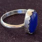 Native American Navajo Navy Blue Lapis Ring | Sterling Silver | Sz 6 | 1128