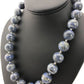 Authentic Native American Handmade | Navajo Sterling Silver Denim Lapis Bead Necklace | 20" | 16mm