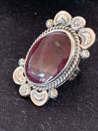 Southwestern Men's Sterling Silver Purple Spiny Oyster Ring | Sz 8.5 | 427