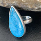 Navajo Blue Kingman Turquoise Ring | Sterling Silver | Sz 6.5 | Authentic Native American Handmade | 11614