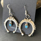 Navajo Turquoise Naja Dangle Earrings | Sterling Silver | Authentic Native American Handmade | 12554