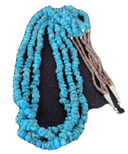 Navajo Kingman Turquoise 3 Strand Necklace | Sterling Silver | Authentic Native American Handmade | 1160