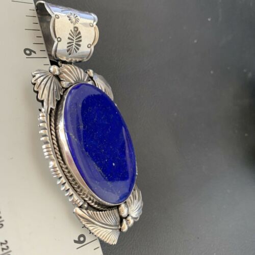 Native American Men's Blue Lapis Pendant Necklace | Sterling Silver | 11851