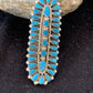 Navajo Blue Turquoise Cluster Ring | Authentic Native American Sterling Silver | Multi-Stone | Sz 7 | 506