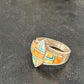 Navajo Blue Turquoise Spiny Oyster Inlay Ring | Sz 9.5 | Authentic Native American Handmade | 14560