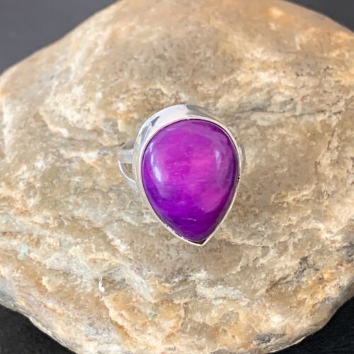 Native American Women's Navajo Purple Sugilite Ring | Sterling Silver | Sz 9 | 10863