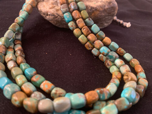 Navajo Green Turquoise Necklace | Sterling Silver | Authentic Native American Handmade | 610