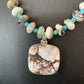 Men's Navajo Wild Horse Turquoise Pendant Necklace | Sterling Silver | Authentic Native American Handmade | 10265