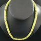Navajo Green Gaspeite Heishi Necklace | Sterling Silver | 20" | Authentic Native American Handmade | 1734