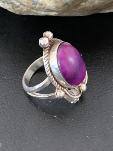 Native American Women's Navajo Purple Sugilite Ring | Sterling Silver | Sz 9.5 | 10442