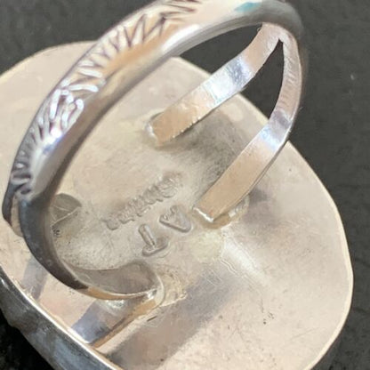 Men's Navajo Blue Spiderweb Turquoise Ring | Sterling Silver | Sz 10.5 | Authentic Native American Handmade | 1832