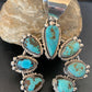 Navajo Southwestern Spiderweb Turquoise Pendant | Authentic Native American Sterling Silver | Naja | 2223