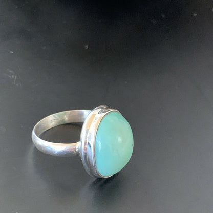 Navajo Kingman Blue Turquoise Ring | Sterling Silver | Sz 6 | Authentic Native American Handmade | 11425